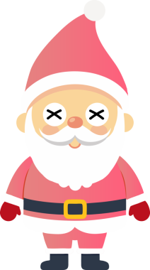 Sevimli Noel Baba çizgi filmi, mutlu Noeller.