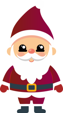 Sevimli Noel Baba çizgi filmi, mutlu Noeller.