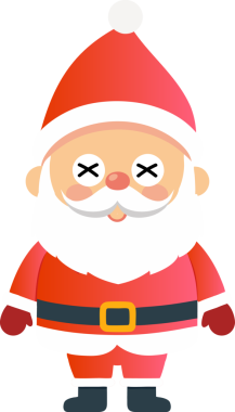 Sevimli Noel Baba çizgi filmi, mutlu Noeller.