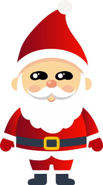 Sevimli Noel Baba çizgi filmi, mutlu Noeller.