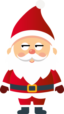 Sevimli Noel Baba çizgi filmi, mutlu Noeller.