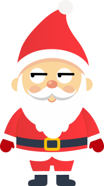 Sevimli Noel Baba çizgi filmi, mutlu Noeller.