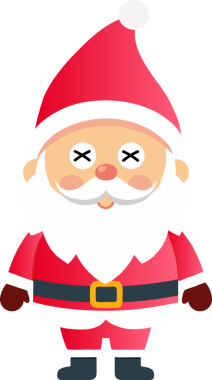 Sevimli Noel Baba çizgi filmi, mutlu Noeller.