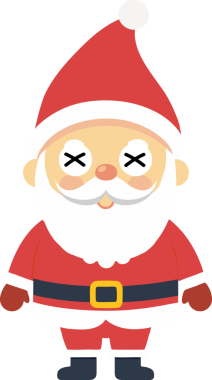 soyutlanmış Noel Baba çizgi filmi