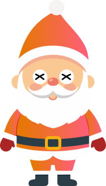 Sevimli Noel Baba çizgi filmi, mutlu Noeller.