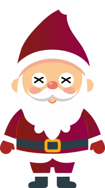 Sevimli Noel Baba çizgi filmi, mutlu Noeller.