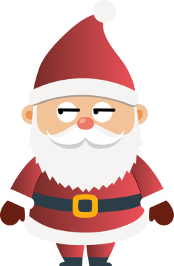 Sevimli Noel Baba çizgi filmi, mutlu Noeller.