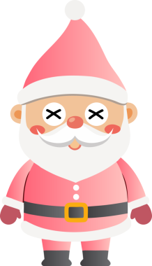 Sevimli Noel Baba çizgi filmi, mutlu Noeller.