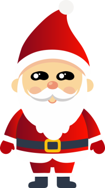 Sevimli Noel Baba çizgi filmi, mutlu Noeller.