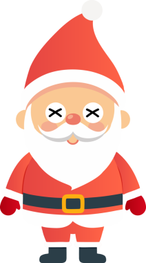 Sevimli Noel Baba çizgi filmi, mutlu Noeller.