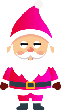 Sevimli Noel Baba çizgi filmi, mutlu Noeller.