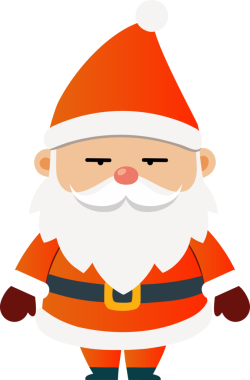 Sevimli Noel Baba çizgi filmi, mutlu Noeller.