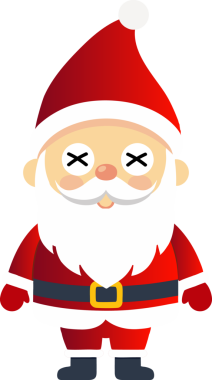 Sevimli Noel Baba çizgi filmi, mutlu Noeller.