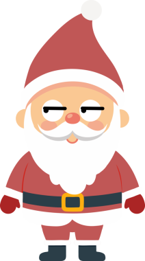 Sevimli Noel Baba çizgi filmi, mutlu Noeller.