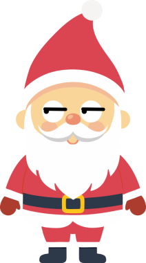 Sevimli Noel Baba çizgi filmi, mutlu Noeller.