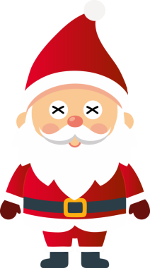 Sevimli Noel Baba çizgi filmi, mutlu Noeller.