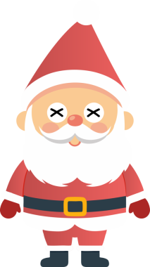 Sevimli Noel Baba çizgi filmi, mutlu Noeller.