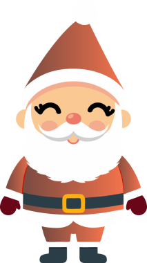 Sevimli Noel Baba çizgi filmi, mutlu Noeller.