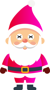 Sevimli Noel Baba çizgi filmi, mutlu Noeller.