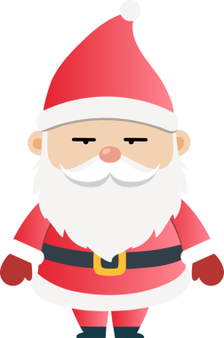 Sevimli Noel Baba çizgi filmi, mutlu Noeller.