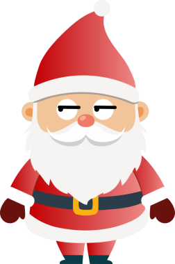 Sevimli Noel Baba çizgi filmi, mutlu Noeller.