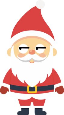 Şirin Noel Baba çizgi filmi izole edilmiş ikon vektör illüstrasyon tasarımı