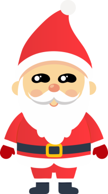 Sevimli Noel Baba çizgi filmi, mutlu Noeller.