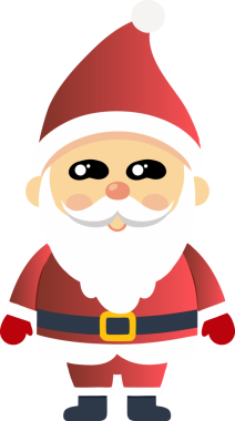 Sevimli Noel Baba çizgi filmi, mutlu Noeller.