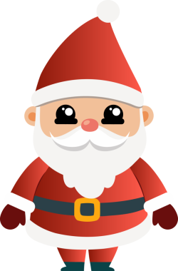 Sevimli Noel Baba çizgi filmi, mutlu Noeller.