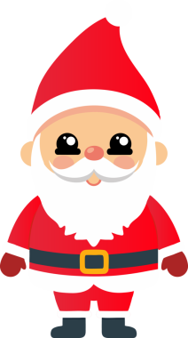 Sevimli Noel Baba çizgi filmi, mutlu Noeller.