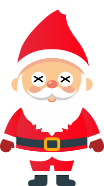 Sevimli Noel Baba çizgi filmi, mutlu Noeller.