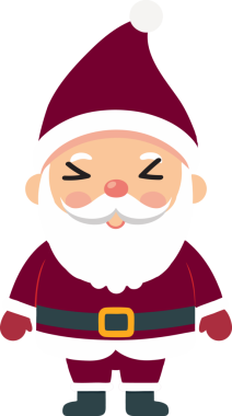 Sevimli Noel Baba çizgi filmi, mutlu Noeller.