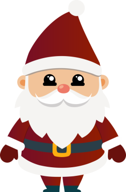 Noel Baba karakter simgesi tasarım, vektör grafik illüstrasyon izole