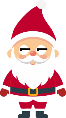 Sevimli Noel Baba çizgi filmi, mutlu Noeller.