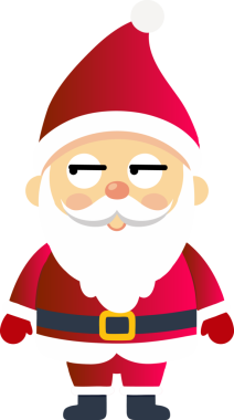 Sevimli Noel Baba çizgi filmi, mutlu Noeller.