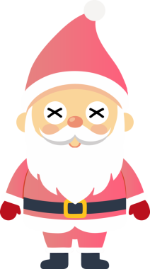 Sevimli Noel Baba çizgi filmi, mutlu Noeller.