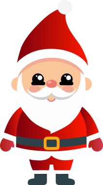 Sevimli Noel Baba çizgi filmi, mutlu Noeller.