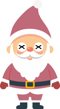 Sevimli Noel Baba çizgi filmi, mutlu Noeller.