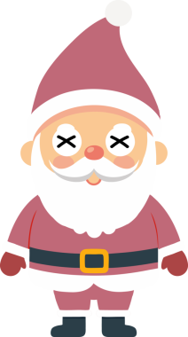 Sevimli Noel Baba çizgi filmi, mutlu Noeller.