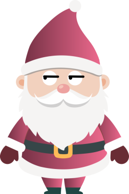 Sevimli Noel Baba çizgi filmi, mutlu Noeller.