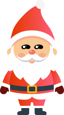 Sevimli Noel Baba çizgi filmi, mutlu Noeller.