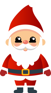 Sevimli Noel Baba çizgi filmi, mutlu Noeller.