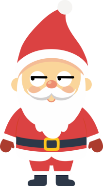 Noel Baba çizgi filmi izole edilmiş simge