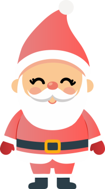 Sevimli Noel Baba çizgi filmi, mutlu Noeller.