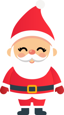 Sevimli Noel Baba çizgi filmi, mutlu Noeller.