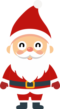 Sevimli Noel Baba çizgi filmi, mutlu Noeller.