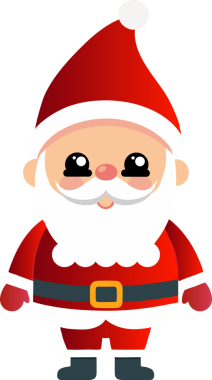 Sevimli Noel Baba çizgi filmi, mutlu Noeller.