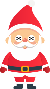 Sevimli Noel Baba çizgi filmi, mutlu Noeller.