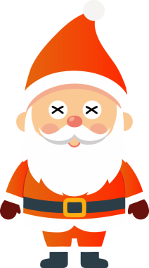 Sevimli Noel Baba çizgi filmi, mutlu Noeller.