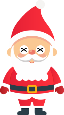 Sevimli Noel Baba çizgi filmi, mutlu Noeller.